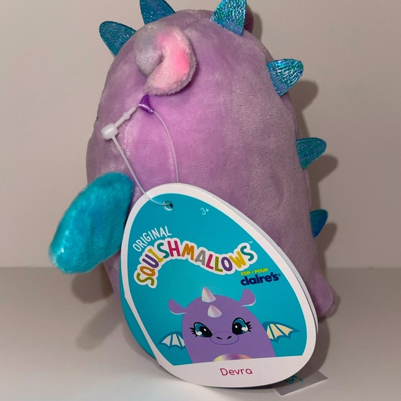 Squishmallows Devra the Dragon 5" Stuffed Plush CLAIRES EXCLUSIVE - Picture 3 of 4